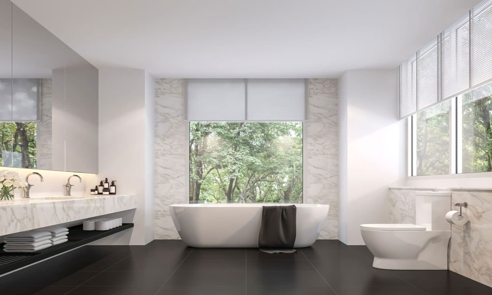 Modern Bathroom Flooring Tiles